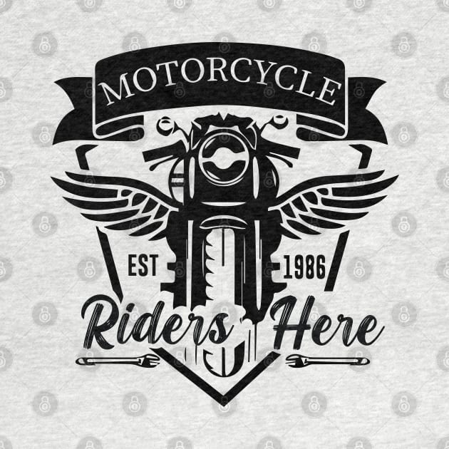 Motorcycle riders here - Bike lover and vintage style motorcycle by DemandTee